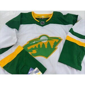 NWT Minnesota Wild Reverse Retro Faber Adidas NHL Hockey Jersey Size 56